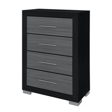 Load image into Gallery viewer, 31" Wood Four Drawer Dresser - Black And Gray
