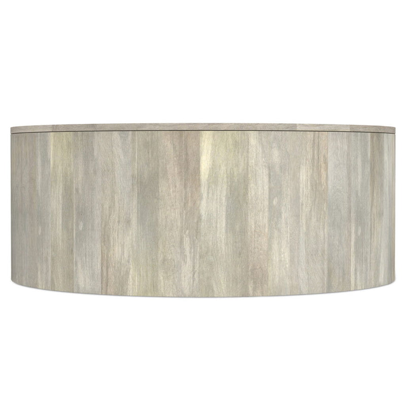 36" Solid Wood Round Solid Coffee Table - White