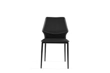 Load image into Gallery viewer, Upholstered Faux Leather Dining Side Chair (Set of 4) - Black
