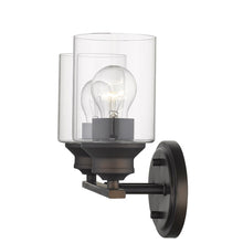 Load image into Gallery viewer, Two Light Wall Light With Clear Glass Shade - Bronze
