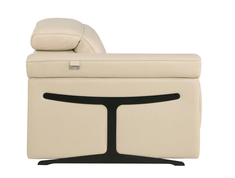 Italian Leather Modular L Shaped Five Piece Corner Sectional - Beige