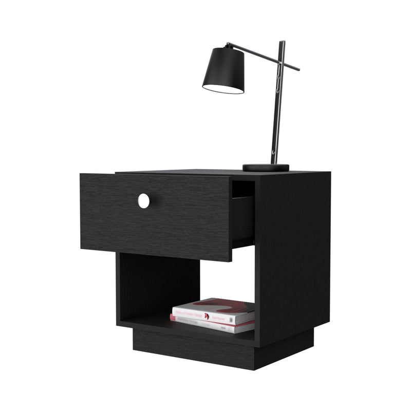 20" One Drawer Nightstand With Integrated Tech - Black