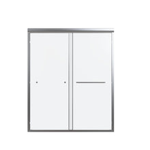 Load image into Gallery viewer, Semi-Frameless Double Sliding Shower Door, Bypass Shower Door, 1 / 4" (6Mm) Thick SGCC Tempered Glass Door
