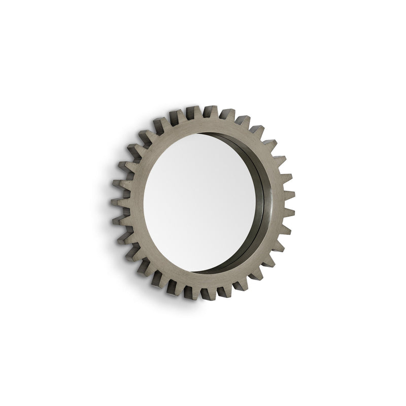 26" Abstract Framed Accent Mirror - Gray