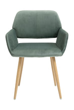 Load image into Gallery viewer, Upholstered Velvet Open Back Dining Chair - Green
