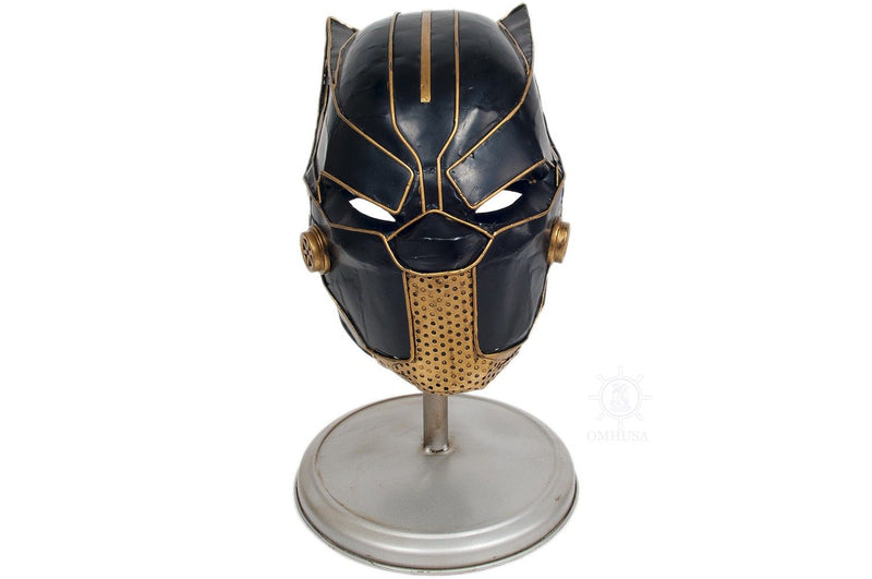 Panther Helmet Sculpture - Black