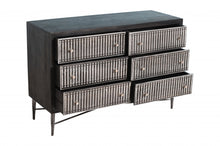 Load image into Gallery viewer, Solid Wood Six Drawer Double Dresser - Antique Brown

