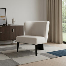 Load image into Gallery viewer, Faux Leather Wingback Accent Chair - White
