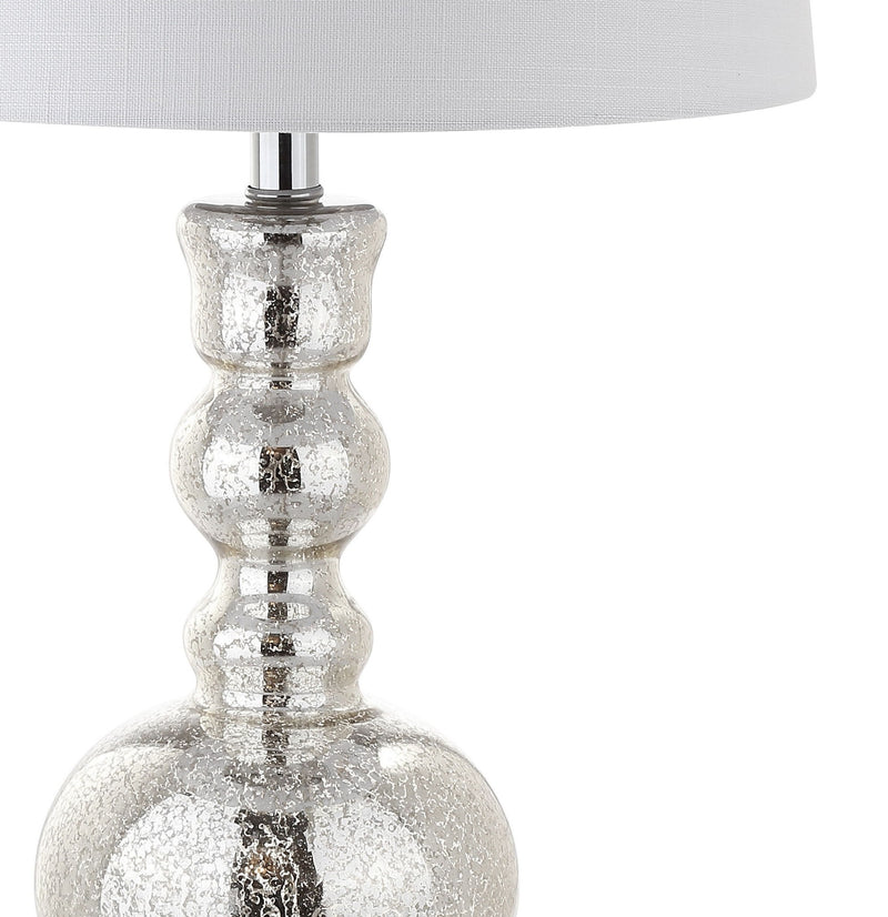 29" Novelty Table Lamps With Drum Shades (Set of 2) - Silver