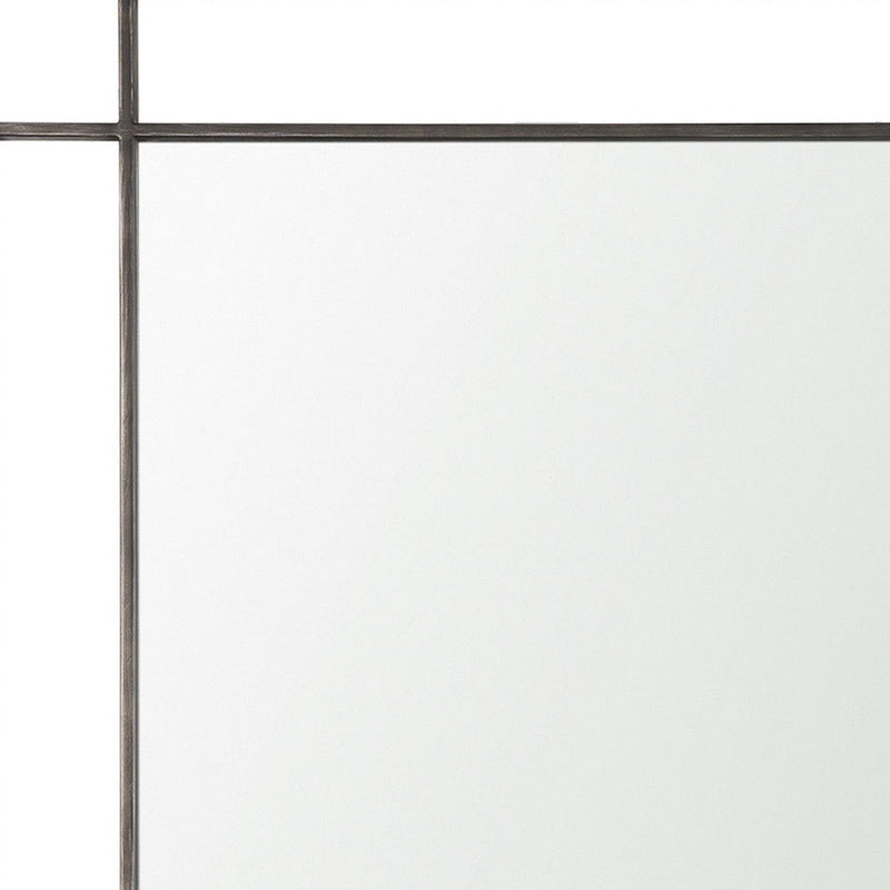 43" Metal Double Frame Accent Mirror - Gray