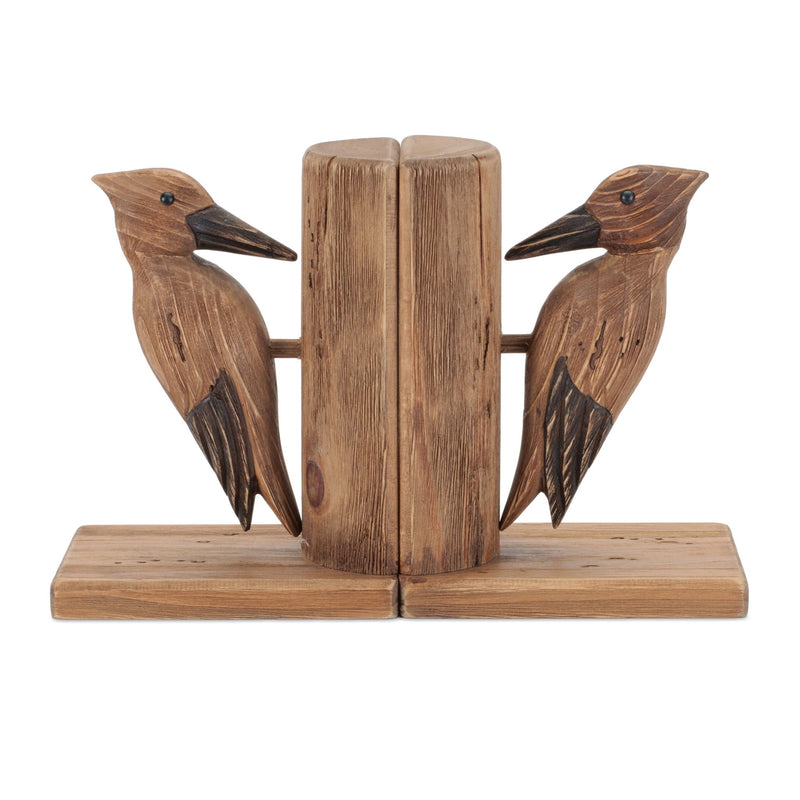 Bird Decorative Bookends (Set of 2) - Brown