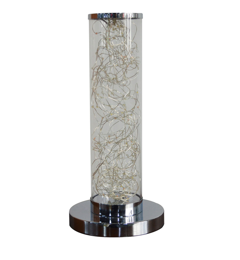 Metal Column LED Table Lamp - Silver