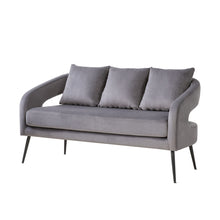 Load image into Gallery viewer, Open Back Loveseat Settee With 3 Pillows

