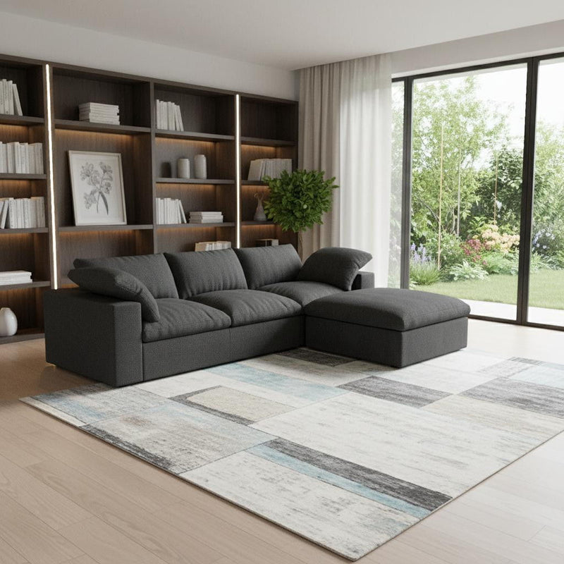 Blend Modular L Shaped Three Piece Corner Sectional - Light Gray