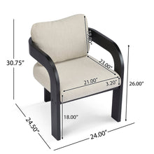 Load image into Gallery viewer, Dining Chairs With Pillow Back (Set of 2) - Beige / Black
