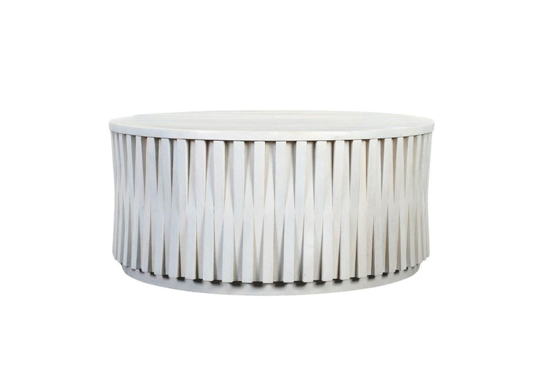 Round Drum Coffee Table (745443) - White