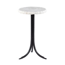 Load image into Gallery viewer, Marble Metal Round End Table - Black
