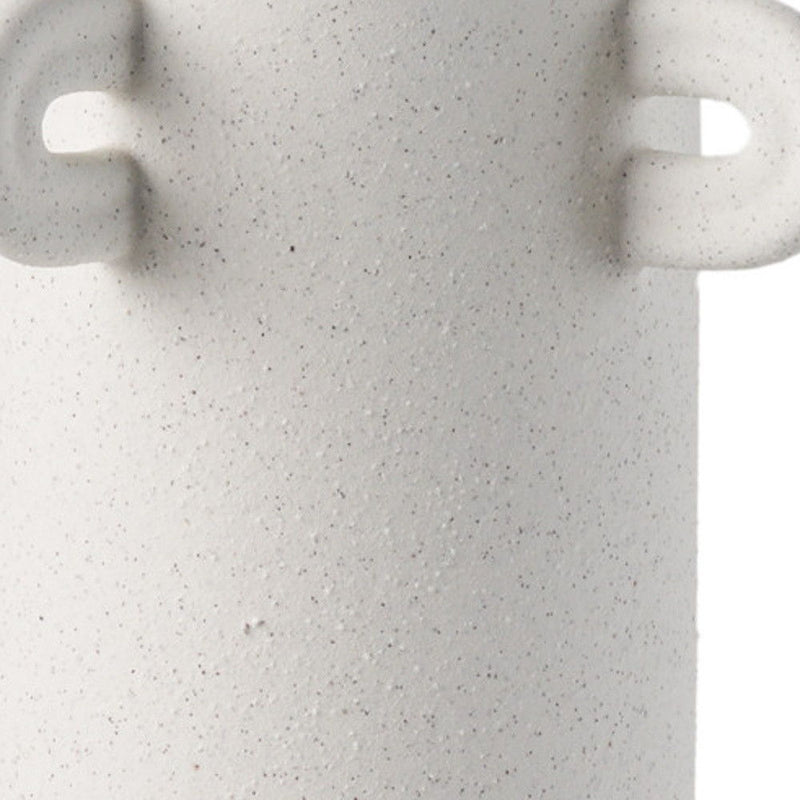 Cylinder Table Vase With Handles (608366) - Off White