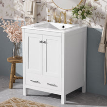 Load image into Gallery viewer, Bathroom Vanity With Integrated Undermount Ceramic Sink, 2 Doors And 1 Drawer, Soft Close Hinges
