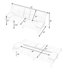 Load image into Gallery viewer, Sofa Bed With Foldable Design And Cup Holder
