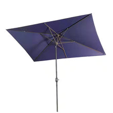 Load image into Gallery viewer, Rectangular Patio Umbrella With Crank Tilt, Polyester UV-Resistant Canopy
