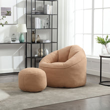 Load image into Gallery viewer, Bedding Bean Bag Sofa Chair High Pressure Foam With Footrest
