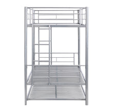 Load image into Gallery viewer, METAL BUNK BED WITH TRUNDLE  SILVER
