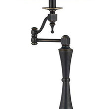 Load image into Gallery viewer, Swing Arm Floor Lamp With Brown Square Shade - Bronze
