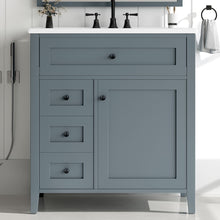 Load image into Gallery viewer, Modern Bathroom Vanity With Sink, 3 Drawers And Adjustable Shelf
