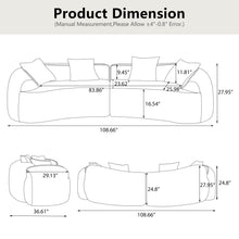 Load image into Gallery viewer, Curved Compressed Sofa, Nordic-Style Design For Living Room
