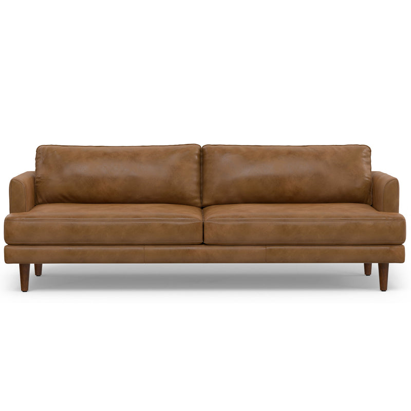 90" Leather Sofa - Brown