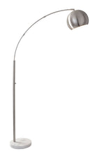 Load image into Gallery viewer, Steel Arc Floor Lamp With Solid Color Bowl Shade - Silver
