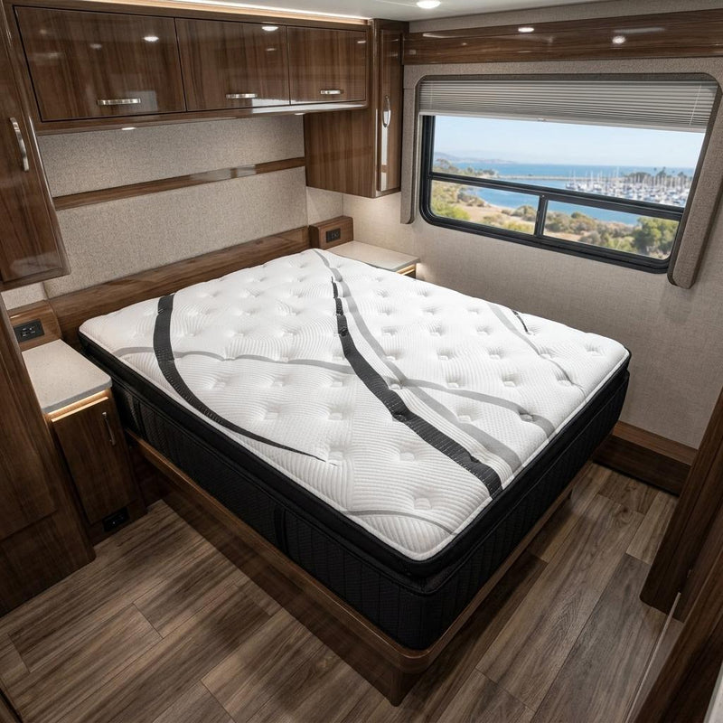 Graphite And Titanium Infused Gel Memory Foam Ultra Plush Hybrid Mattress - RV King
