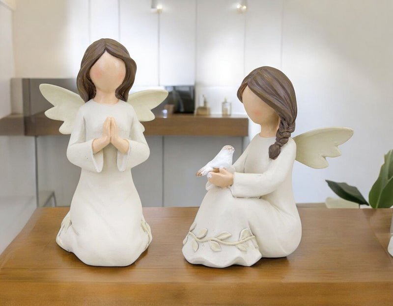 Poly Figurine Tabletop Sculpture (Set of 2) (592947) - White