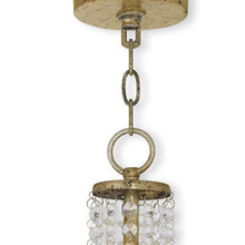 Load image into Gallery viewer, 20" Three Light Metal Dimmable Chandelier With Shades - Gold / Clear / Off White

