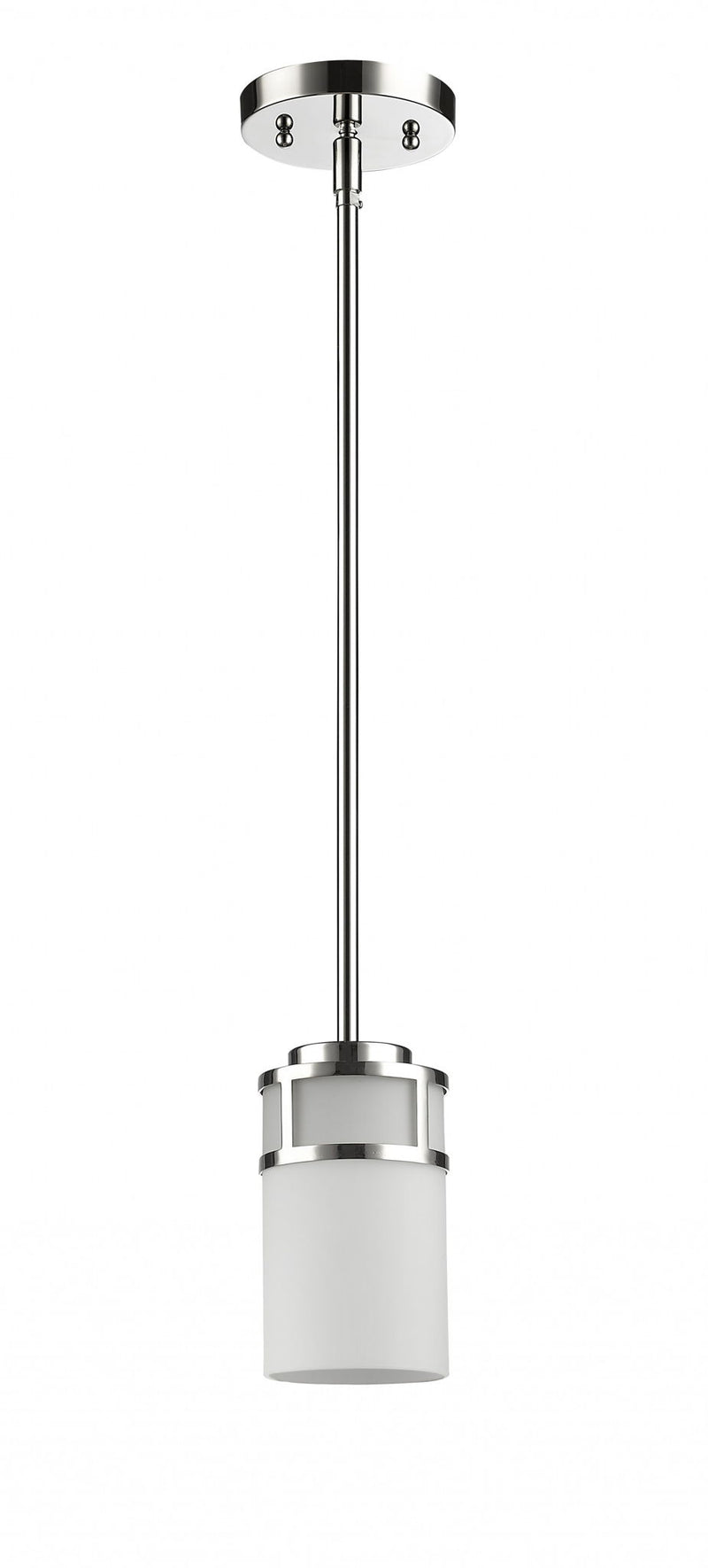 Minimalist Cylindrical Hanging Light - Silver