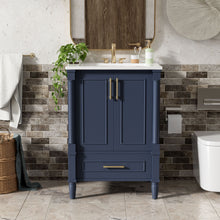 Load image into Gallery viewer, Bathroom Vanity With Ornate French Cylinder Legs, Soft Close Drawer
