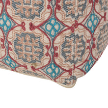 Load image into Gallery viewer, Amelia - Handcrafted Fabric Pouf, Rustic Elegance - Multicolored

