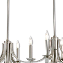 Load image into Gallery viewer, Nine Light Metal Dimmable Chandelier With Shades - Nickel
