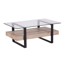 Load image into Gallery viewer, Glass Iron Sled Coffee Table - Clear / Natural

