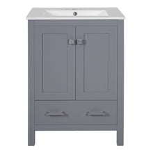 Load image into Gallery viewer, Bathroom Vanity With Integrated Undermount Ceramic Sink, 2 Doors And 1 Drawer, Soft Close Hinges
