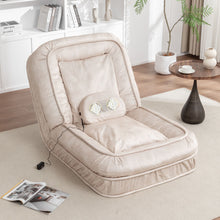 Load image into Gallery viewer, Upholstered Human Dog Bed And Pets, Bean Bag Floor Sofa With Massage Pillow, 5 Adjustable Positions &amp; 2 Soft Pillows
