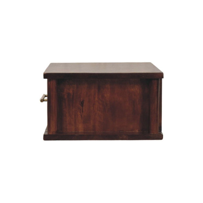 Solid Wood One Drawer Floating Nightstand - Wine