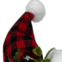 Load image into Gallery viewer, Straw Fox Christmas Figurine - Brown / White / Red

