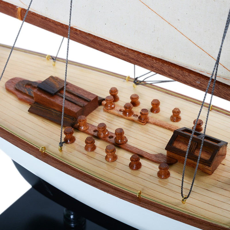 Hand Painted Model Boat (624694) - White / Black