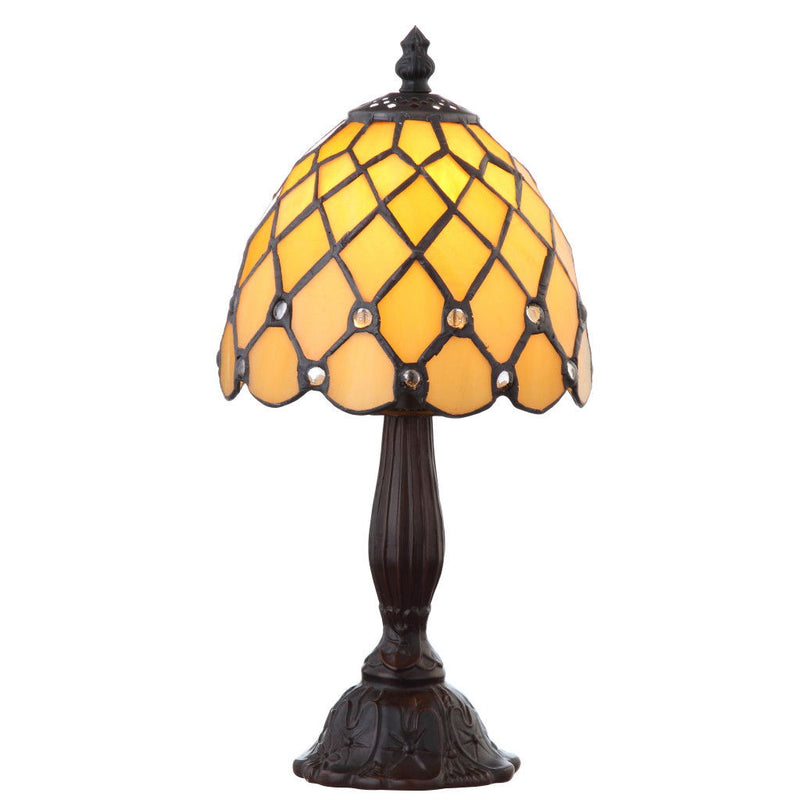 Novelty Tiffany Lamp With Bell Shade - Bronze