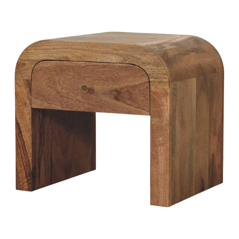 Solid Wood One Drawer Nightstand - Natural