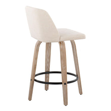 Load image into Gallery viewer, Toriano - Contemporary Fixed-Height Counter Stool &amp; Swivel With Round Footrest (Set of 2)
