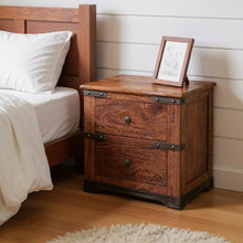 Load image into Gallery viewer, 29" Two Drawer Nightstand - Wood Brown

