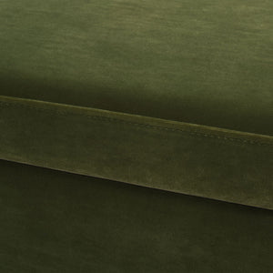 Knox - Square Storage Cocktail Ottoman - Olive Green